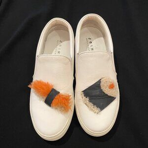 Joshua Sanders Women's Sneakers White Sushi Slip On Made In Italy Size6.5
